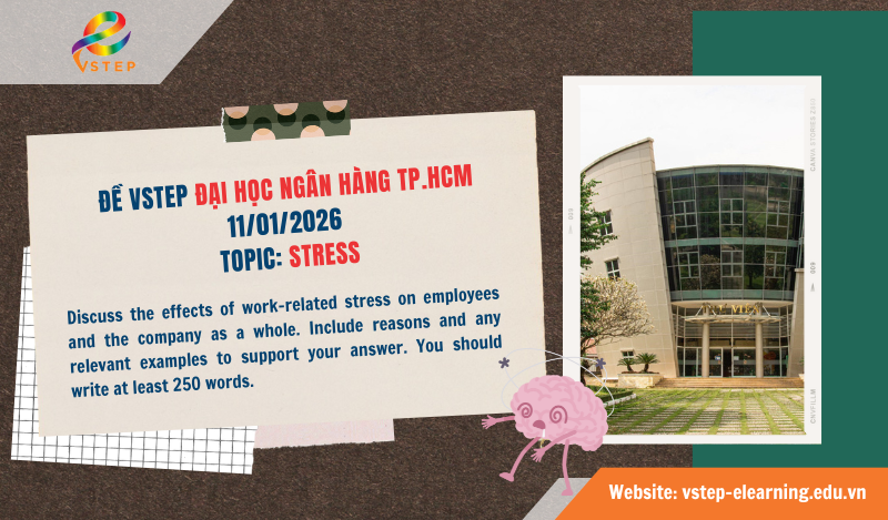 Đề thi VSTEP ĐH Ngân hàng TP. HCM 11/01/2026 Topic: Stress