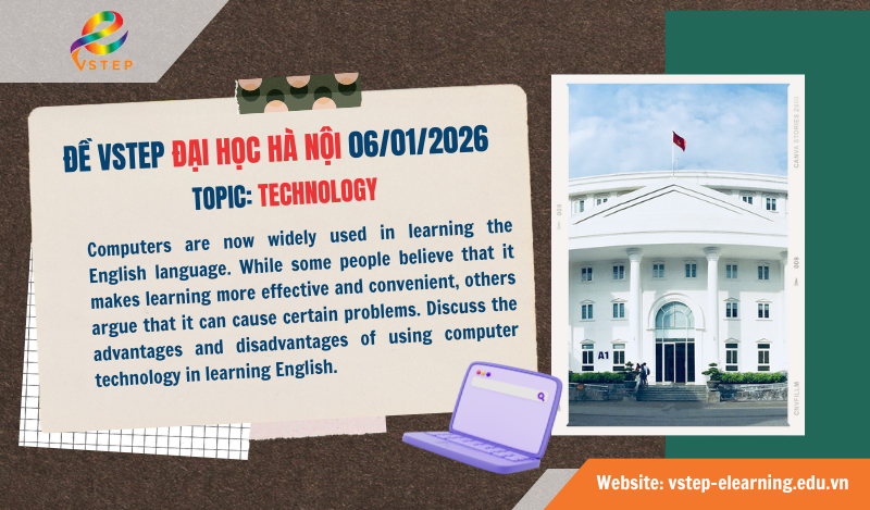 Đề thi VSTEP Đại học Hà Nội 06/01/2026 - Topic: Technology