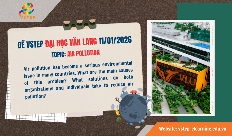 Đề thi VSTEP Đại học Văn Lang 11/01/2026 - Topic: Air Pollution