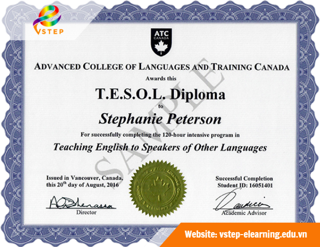 Chứng chỉ giảng dạy TESOL
