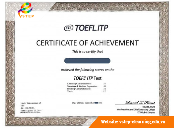 Chứng chỉ tiếng Anh TOEFL