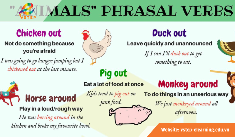 Nhóm phrasal verbs theo chủ đề quen thuộc