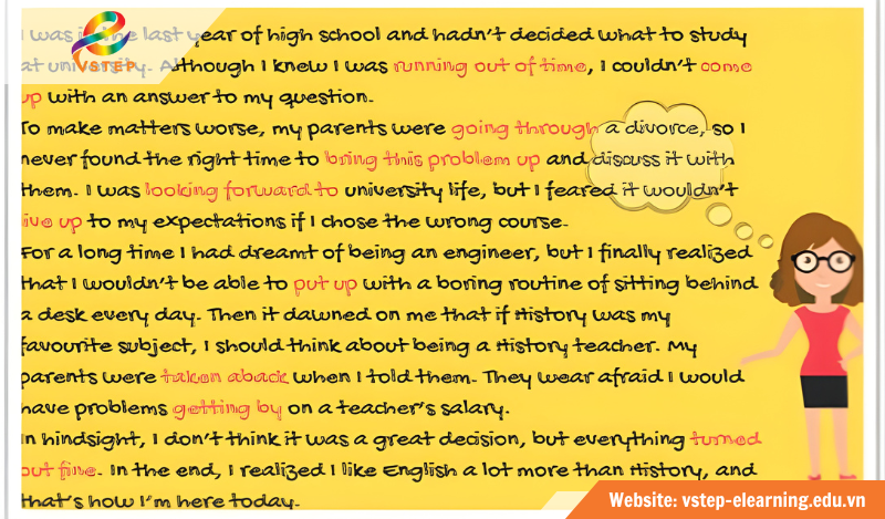 Tạo câu chuyện ngắn có sử dụng phrasal verbs