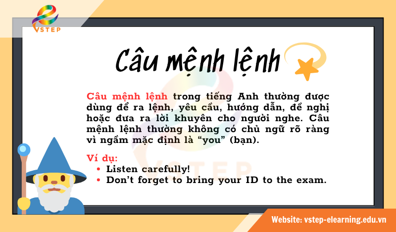 Câu mệnh lệnh trong tiếng Anh là gì?