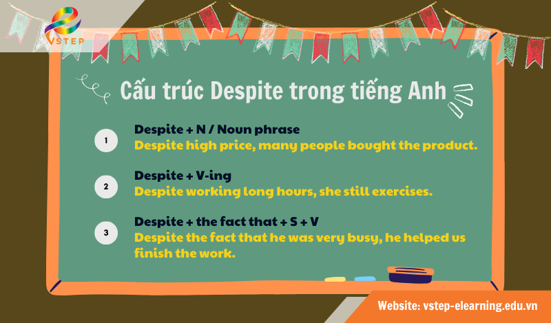 Cấu trúc Despite trong tiếng Anh