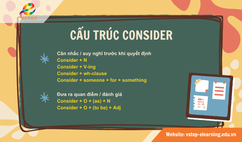 Cấu trúc consider trong tiếng Anh