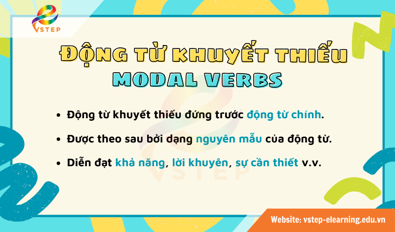 Khái niệm động từ khuyết thiếu (modal verbs)
