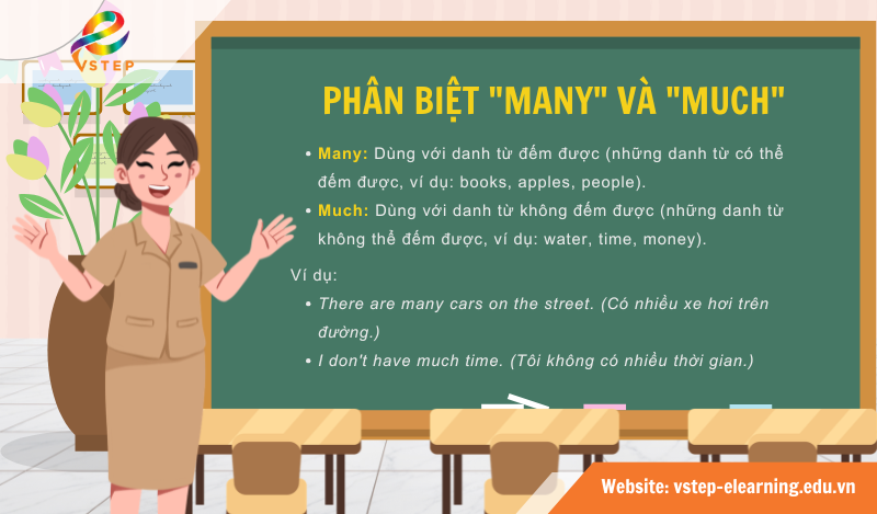 Phân biệt cách dùng many / much