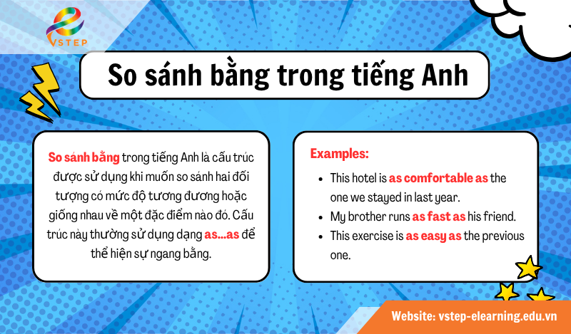 So sánh bằng trong tiếng Anh là gì?