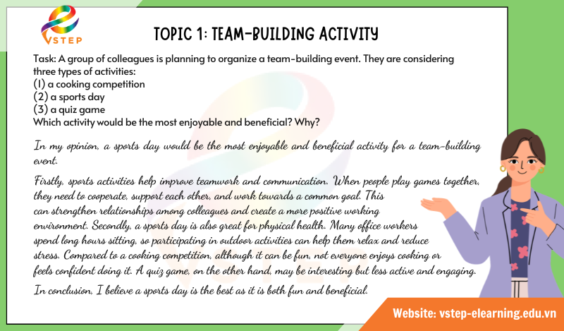 VSTEP Speaking Topic: Team-building Activity