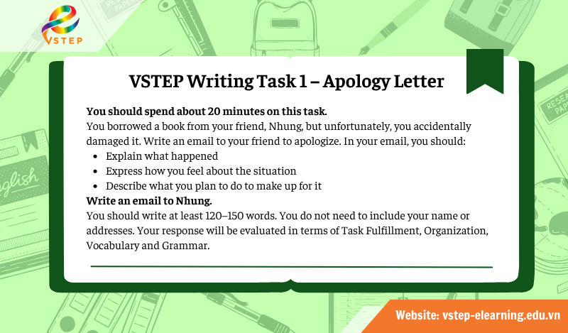 VSTEP Writing Task 1 – Apology Letter